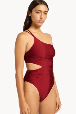Sol Shine One Shoulder One Piece|Jets Clearance