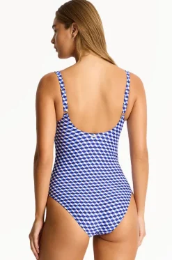 Solara Scoop Back Panel Line One Piece|Sea Level Outlet