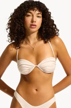 Soleil Ruched Split Wire Bra|Seafolly Outlet
