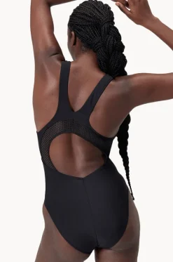 Solid Scoop Neck Mesh Back One Piece|Speedo Online