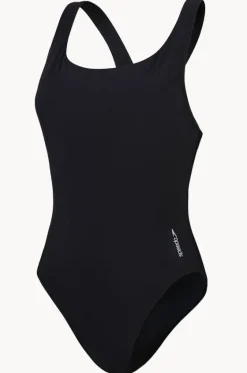 Solid Scoop Neck Mesh Back One Piece|Speedo Online