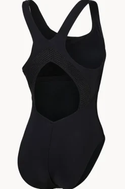 Solid Scoop Neck Mesh Back One Piece|Speedo Online