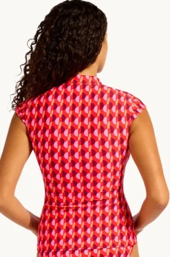 Sorrento Cap Sleeve Suntop|Seafolly Outlet