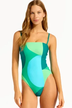Sorrento DD Cup Bandeau One Piece|Seafolly New