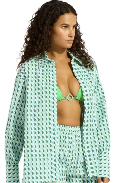 Sorrento Oversized Button Up Shirt|Seafolly Outlet