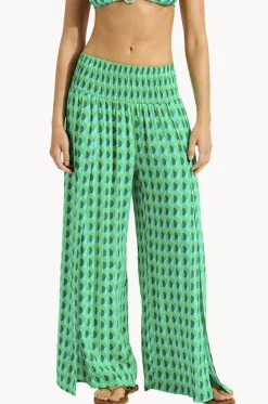 Sorrento Shirred Waist Wrap Pant|Seafolly Best