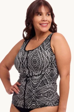 Space Signals DD/E Cup Zip Tankini Separate|Funkita Sale