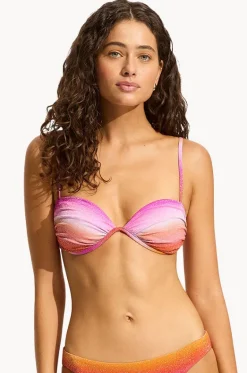 Spectrum Ruched Split Wire Bra|Seafolly