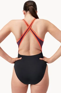 Splice Cross Back High Neck One Piece|Speedo New