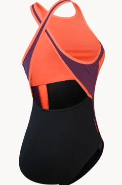 Splice Cross Back High Neck One Piece|Speedo New