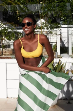 Stripe Cabana Microfibre Towel|Dock And Bay Clearance