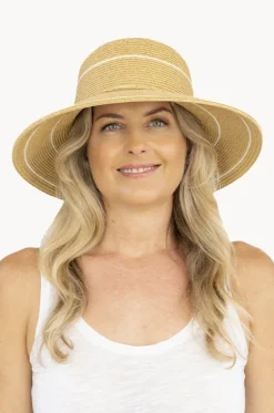 Stripe Down Brim Hat|Sundaise Hot
