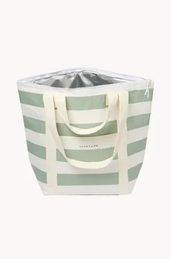 Stripe Light Cooler Tote|Sunny Life Outlet