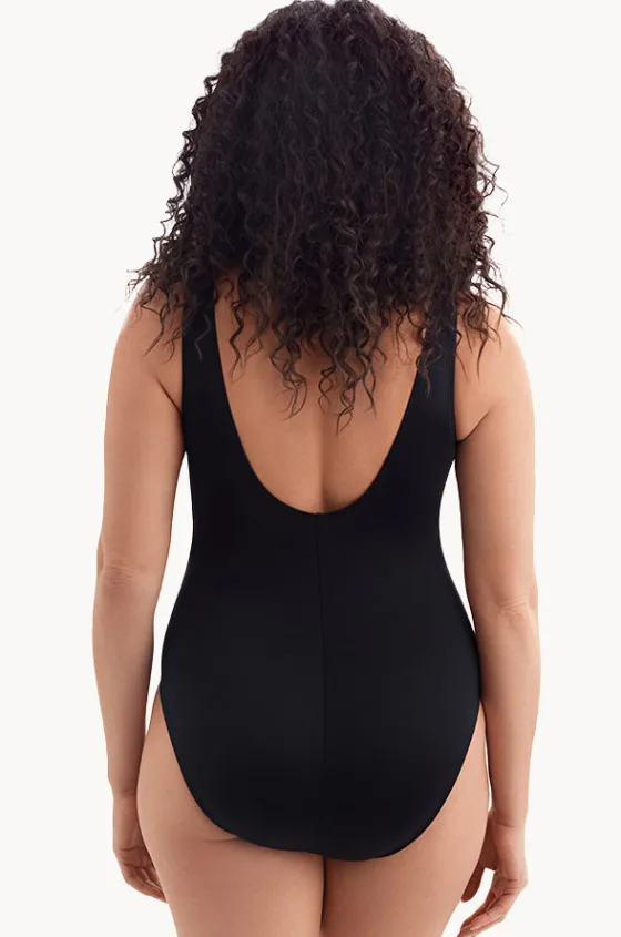 Summer Waves Long Torso Cross Over One Piece|Longitude Clearance