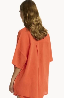 Sunset Aloha Shirt|Sea Level Discount