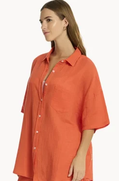 Sunset Aloha Shirt|Sea Level Discount