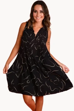 Swirl Lombok Pleat Dress|Bodacious Hot