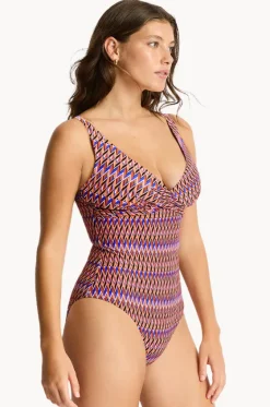 Tessera Cross Front One Piece|Sea Level Sale