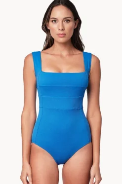 Textured Classic Square Neck One Piece|Une Piece Best