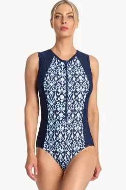 Tile Active Zip One Piece|Jantzen Outlet