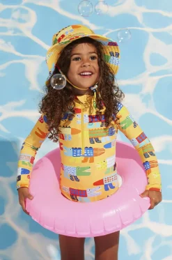 Toddler Girls Chomp Chomp Long Sleeve Sunsuit|Halcyon Nights Online