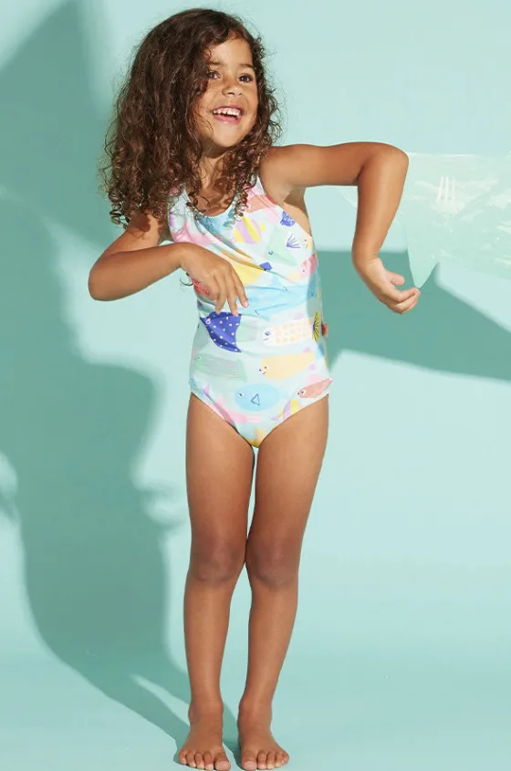 Toddler Girls Rainbow Reef One Piece|Halcyon Nights Clearance