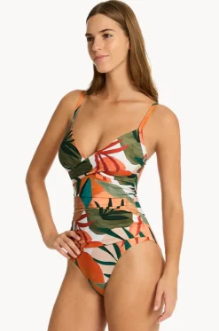 Tropaluxe Cross Front Scoop Back One Piece|Sea Level Online