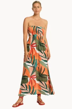 Tropaluxe Cutaway Bandeau Dress|Sea Level Discount