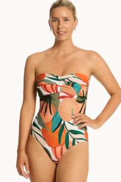 Tropaluxe Twist Bandeau One Piece|Sea Level Hot
