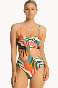 Tropaluxe Twist Bandeau One Piece|Sea Level Hot