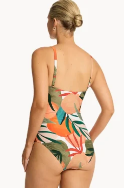 Tropaluxe Twist Bandeau One Piece|Sea Level Hot