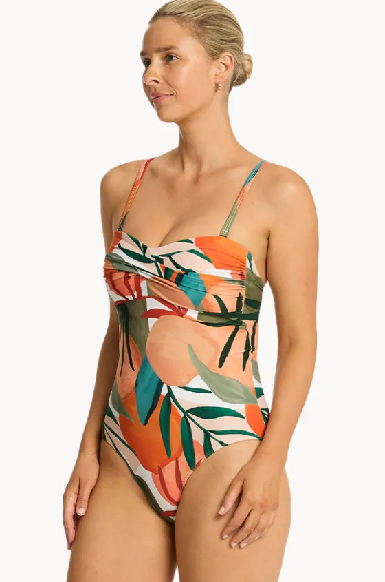 Tropaluxe Twist Bandeau One Piece|Sea Level Hot