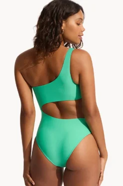 Tropica One Shoulder Cut Out One Piece|Seafolly Clearance