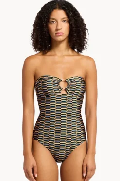 Urban Geo Bandeau One Piece|Jets Discount