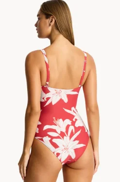 Veridian Cross Front One Piece|Sea Level Hot