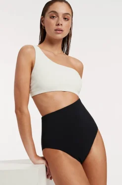 Versa Rib One Shoulder One Piece|Jets Hot