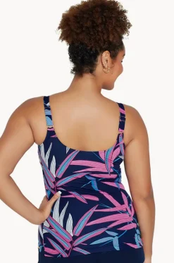 Vintage Palms Scoop Neck Tankini Separate|Genevieve Sale