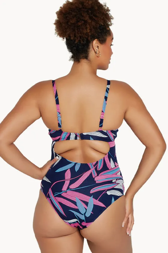 Vintage Palms Sweetheart One Piece|Genevieve New