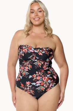 Wild Berries Twist Front Bandeau One Piece|Capriosca
