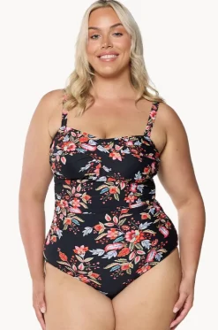 Wild Berries Twist Front Bandeau One Piece|Capriosca