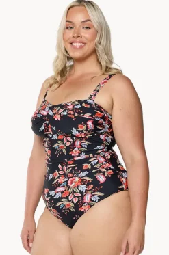 Wild Berries Twist Front Bandeau One Piece|Capriosca