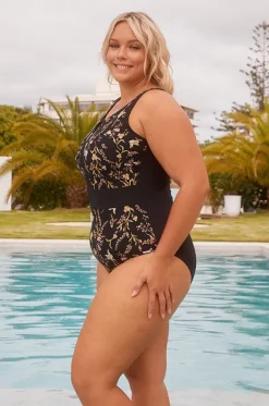 Zip High Neck One Piece|Capriosca Online