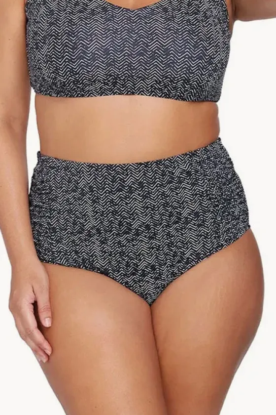 Zig Zag Rouched High Waist Pant|Artesands Clearance